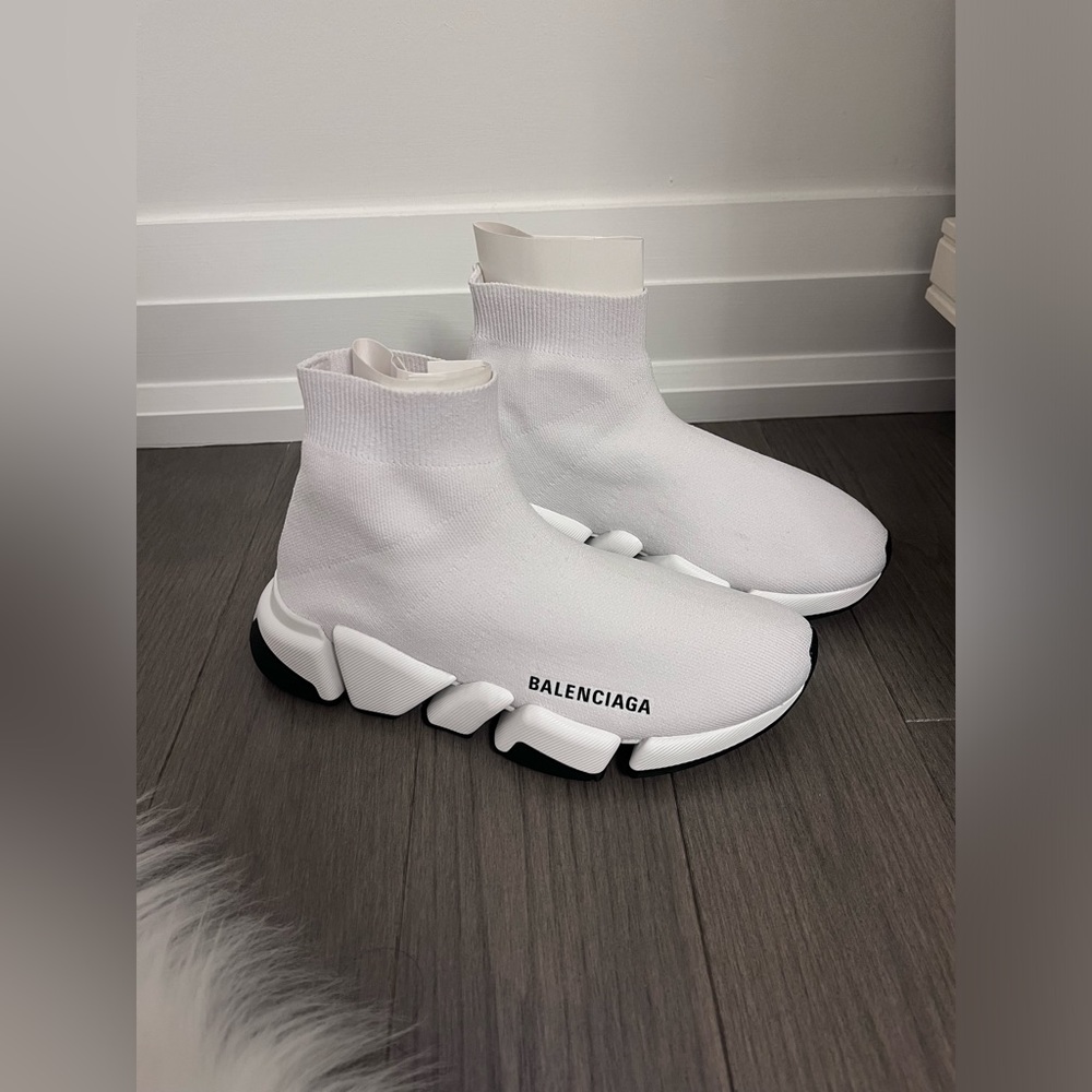 SPEED 2.0 RECYCLED KNIT SNEAKER IN WHITE
